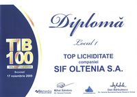 Locul I in Topul Lichiditatii Bursiere 2009